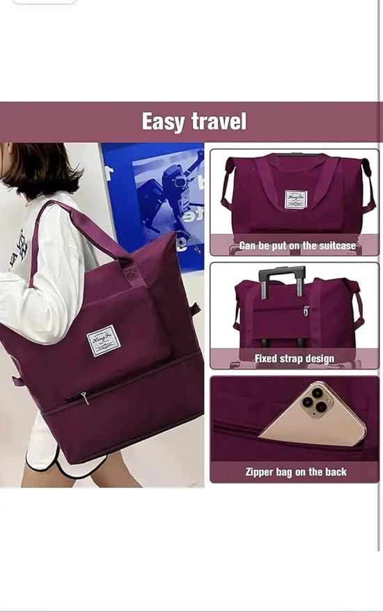 High Capacity Folding Travel Bag – Waterproof & Lightweight