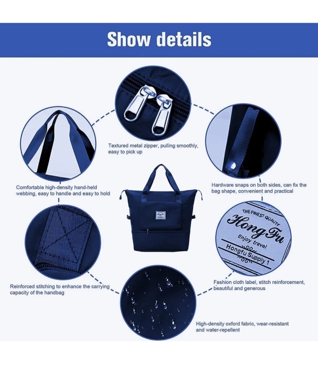 High Capacity Folding Travel Bag – Waterproof & Lightweight