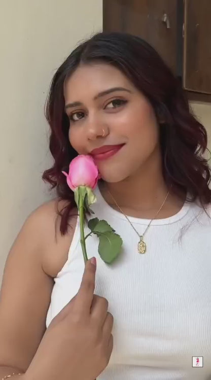 Premium Rose Design Anti-Tarnish Pendant Chain